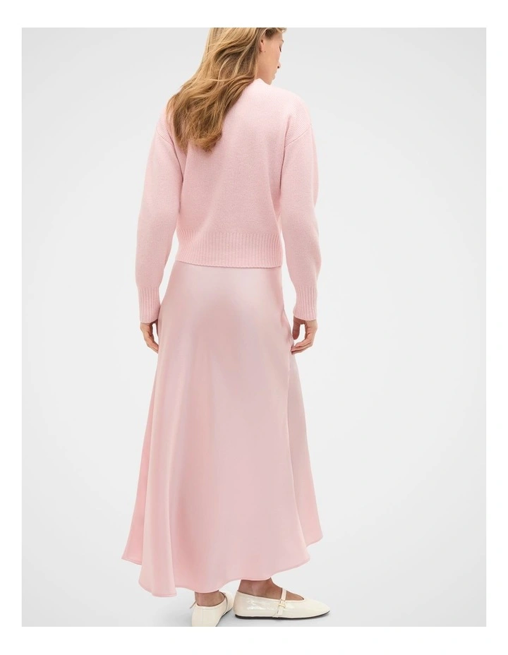 Merino Button Up Knit Cardigan in Pale Blossom image 2