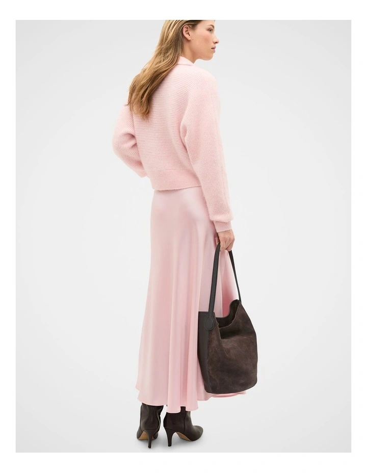 Mohair Blend Polo Knit in Pale Blossom image 2