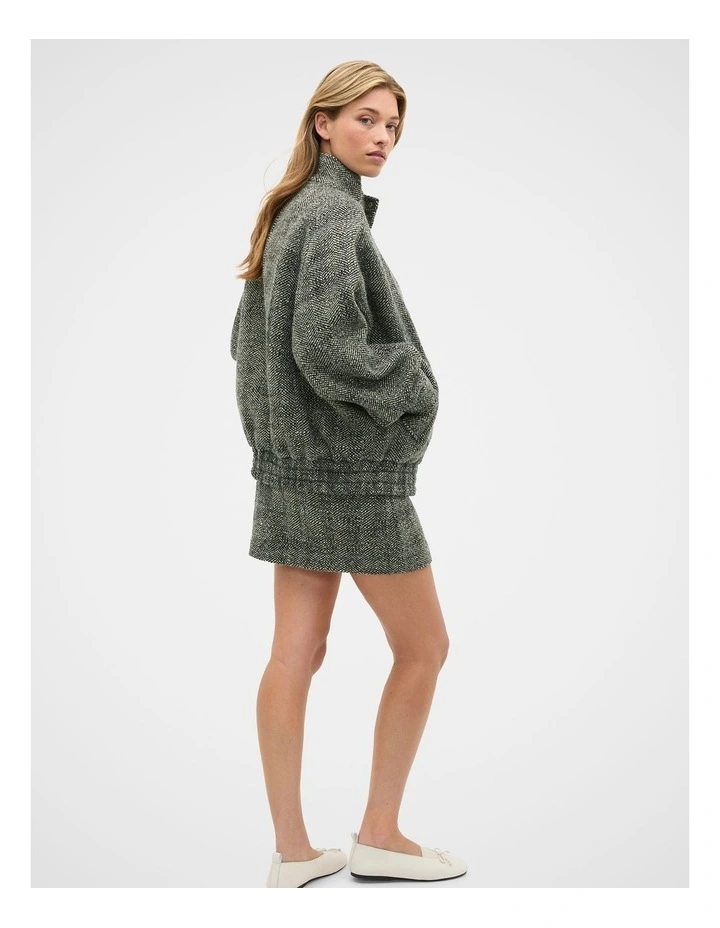 Oversized Textured Jacket in Pale Slate Crossdye image 2