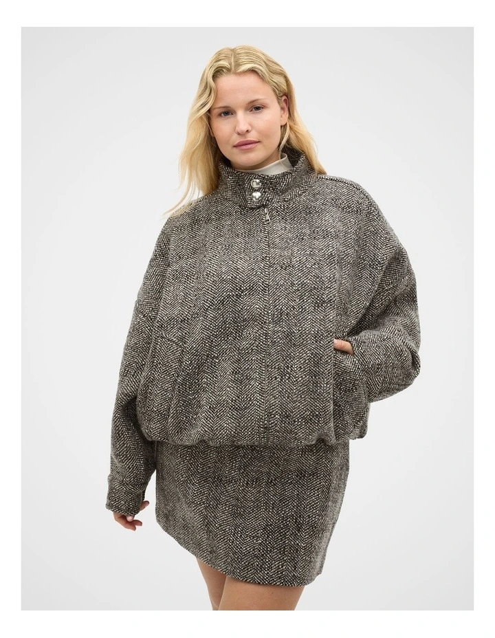 Oversized Textured Jacket in Pale Slate Crossdye image 5