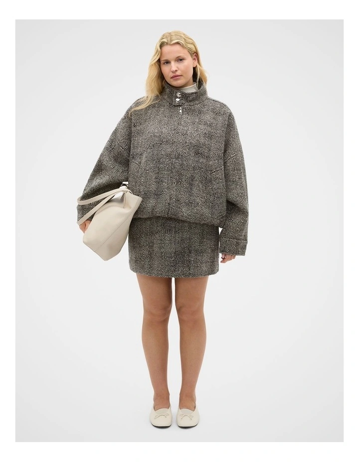 Oversized Textured Jacket in Pale Slate Crossdye image 6