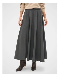 Crossdye Suit Skirt in Charcoal Crossdye