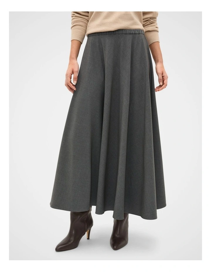 Crossdye Suit Skirt in Charcoal Crossdye image 1