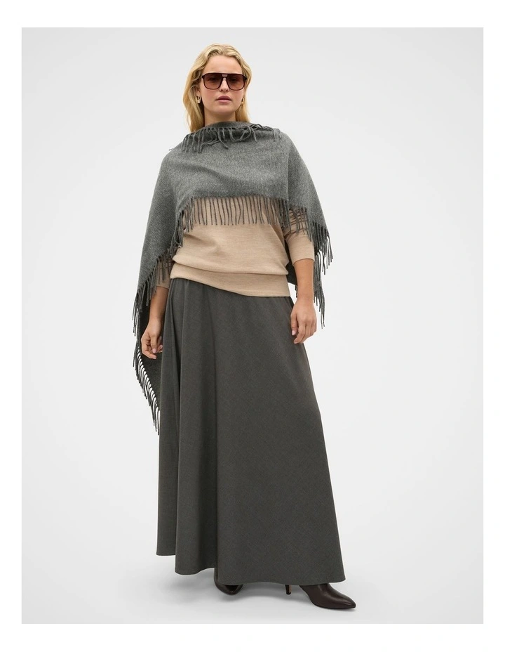 Crossdye Suit Skirt in Charcoal Crossdye image 5