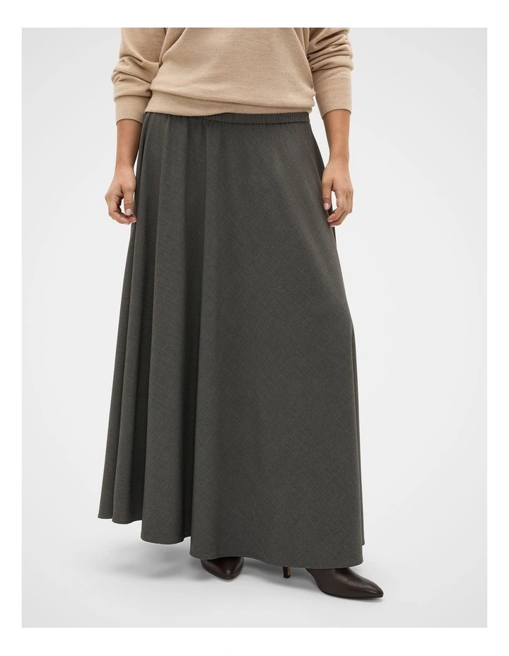 Crossdye Suit Skirt in Charcoal Crossdye image 6