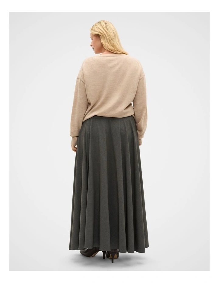 Crossdye Suit Skirt in Charcoal Crossdye image 7