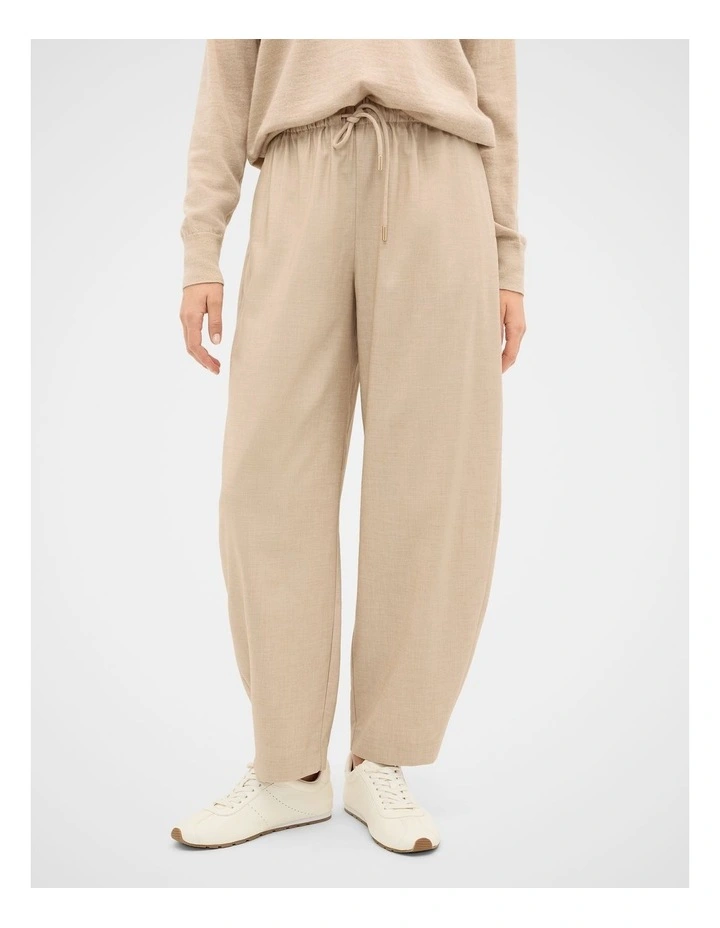 Soft Suiting Barrel Leg Pant in Sandstone Crossdye image 1