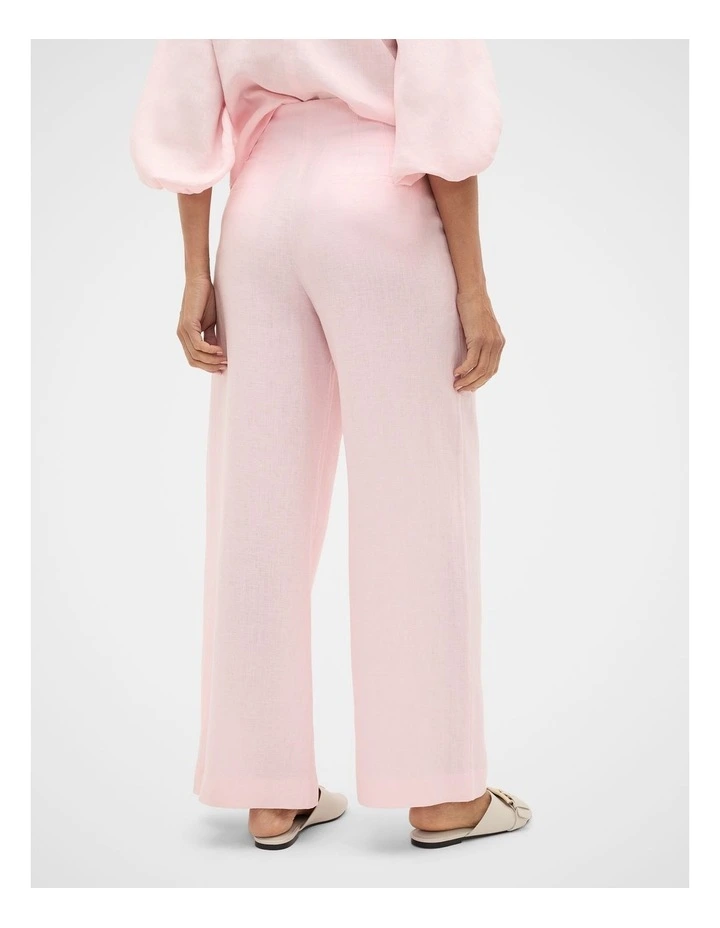 Core Linen Waisted Pant in Pale Blossom image 2
