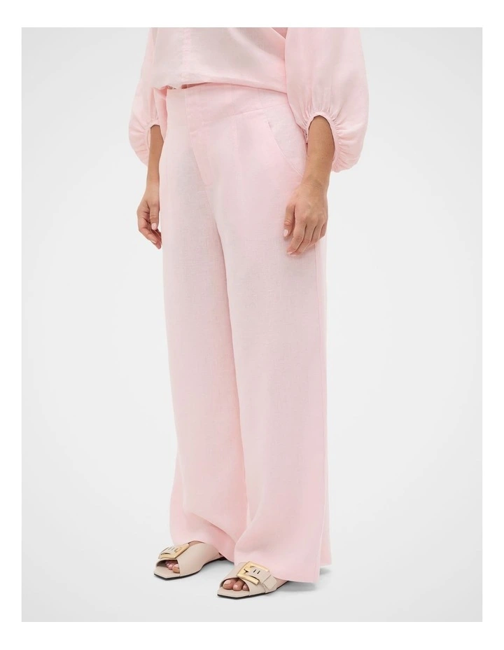 Core Linen Waisted Pant in Pale Blossom image 6