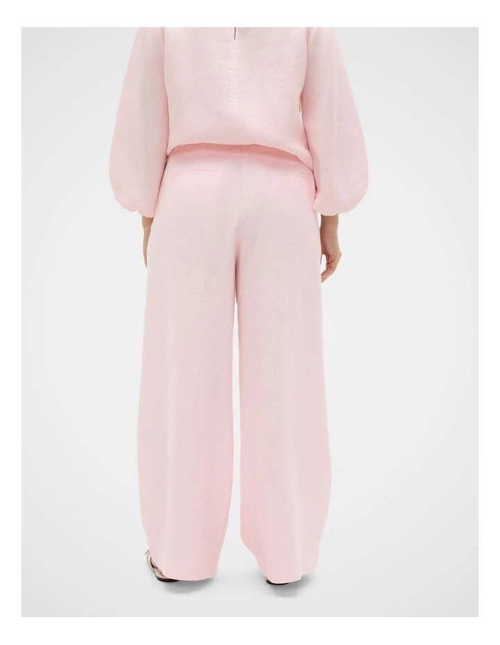 Core Linen Waisted Pant in Pale Blossom image 7