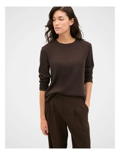 Supersoft Rib Relaxed Top in Coffee Bean