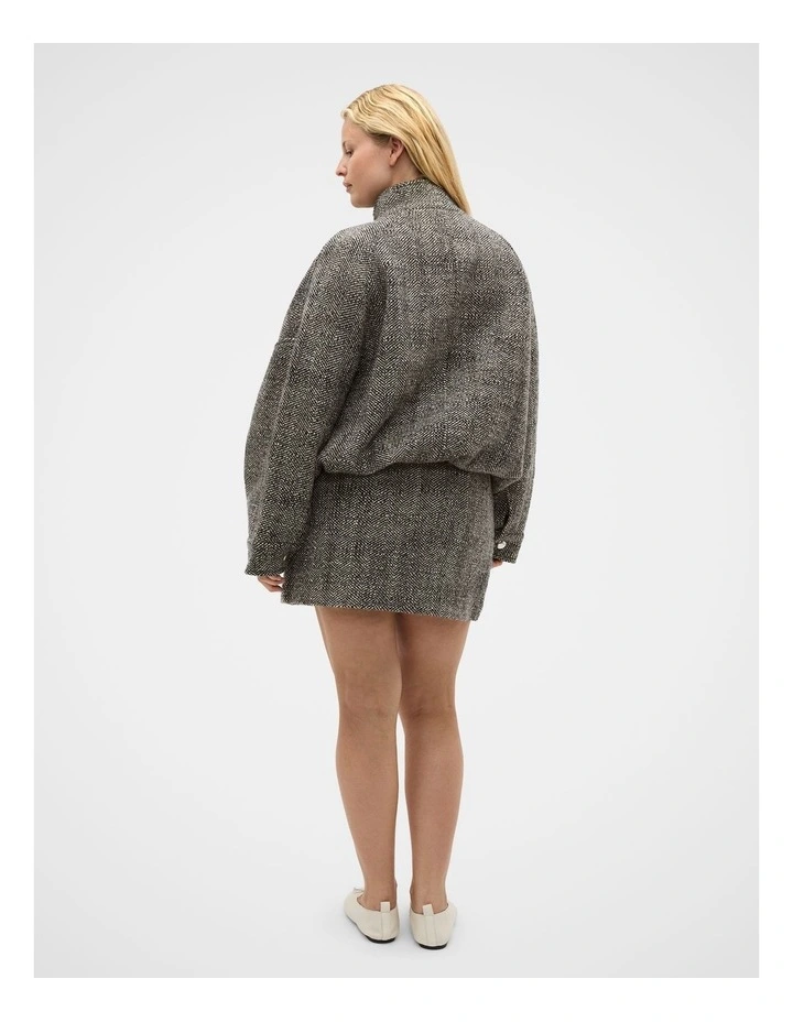 Textured Mini Skirt in Pale Slate Crossdye image 7