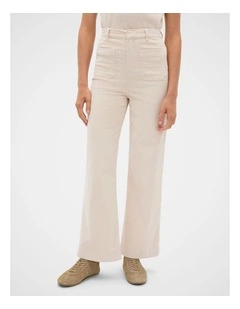 Corduroy Pocket Front Pant in Vanilla Cream