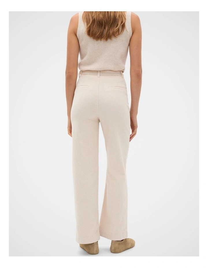 Corduroy Pocket Front Pant in Vanilla Cream image 2