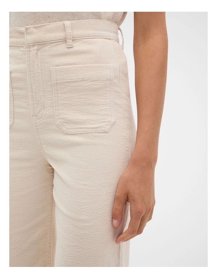 Corduroy Pocket Front Pant in Vanilla Cream image 3