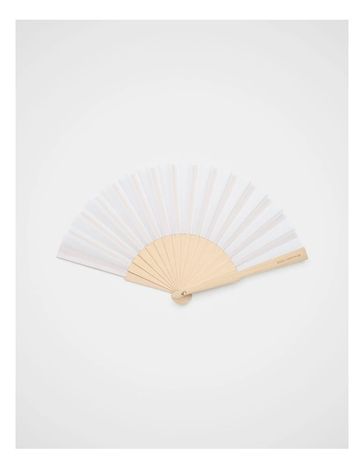 Seed Hand Fan in Cream image 1