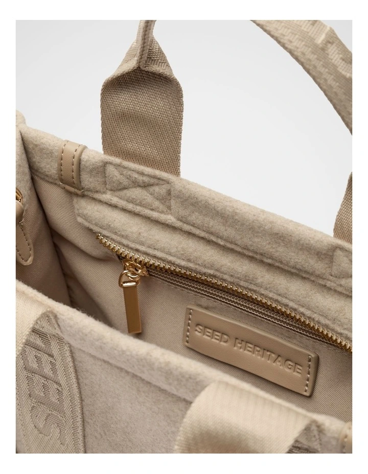 Felt Mini Tote in Sandstone image 4