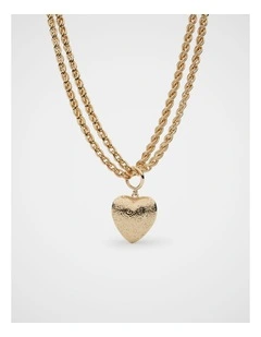 Vintage Heart Necklace in Gold