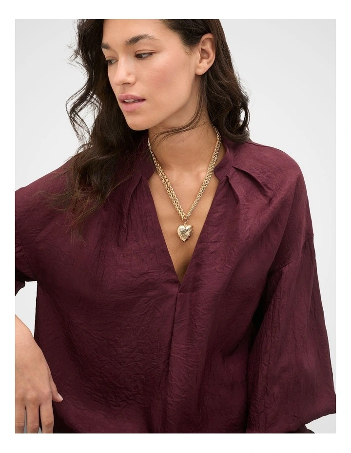 Vintage Heart Necklace in Gold image 2