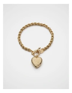 Vintage Heart Bracelet in Gold