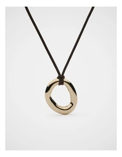 Adjustable Molten Pendant Necklace in Gold