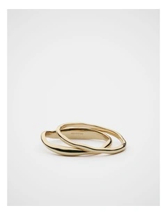 Molten Bangle Set in Gold