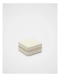 Square Jewellery Case in Cream