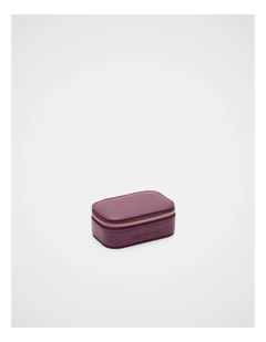 Mini Jewellery Case in Plum Red