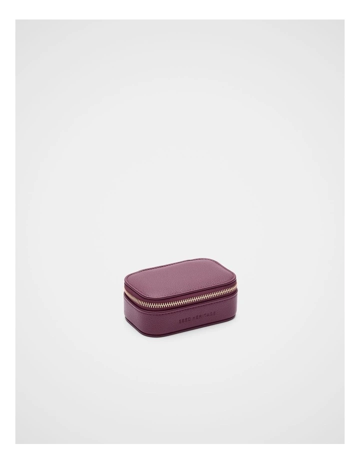 Mini Jewellery Case in Plum Red image 1