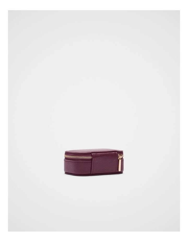 Mini Jewellery Case in Plum Red image 3