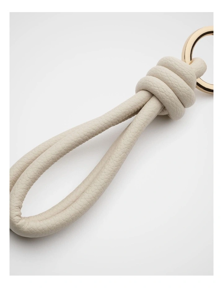 Loop Heart Keyring in Cream image 2