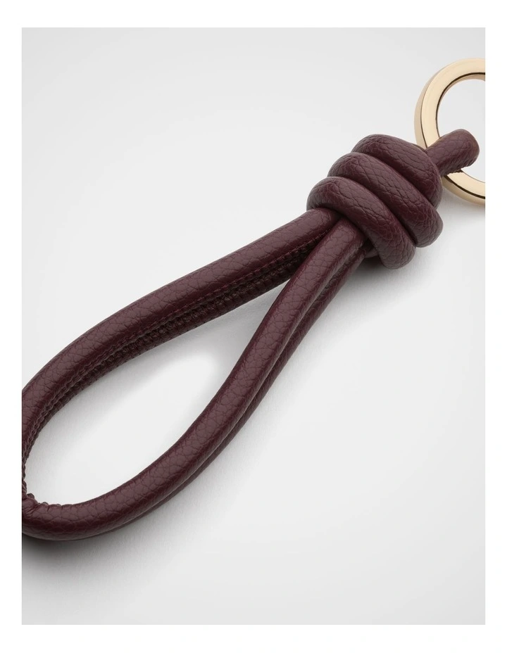 Loop Heart Keyring in Plum Red image 2