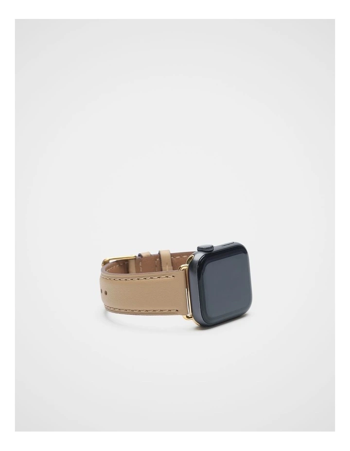 Leather Smart Watch Band in Sandstone image 1