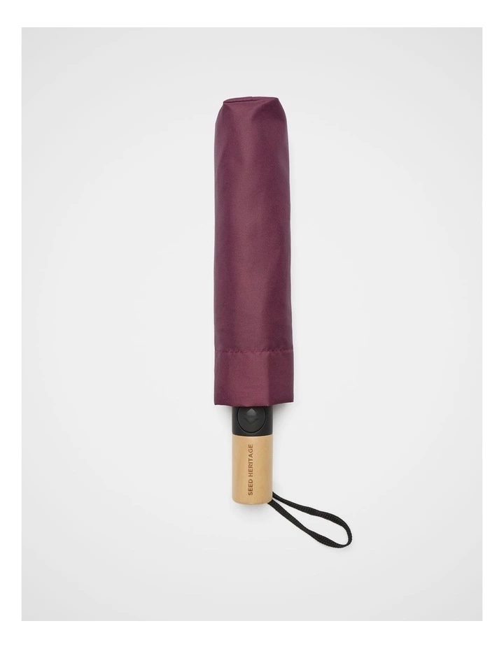 Automatic Umbrella in Plum Red image 2