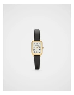 Leather Watch in Black