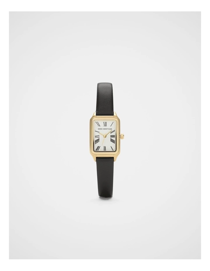 Leather Watch in Black image 1