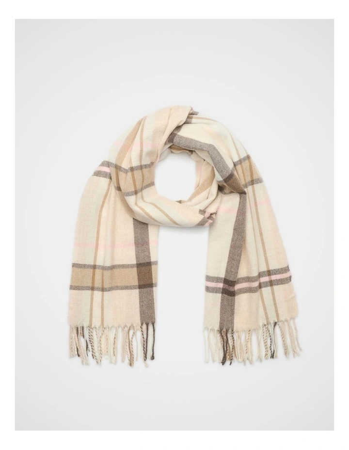 Check Scarf in Sandstone Multi image 1