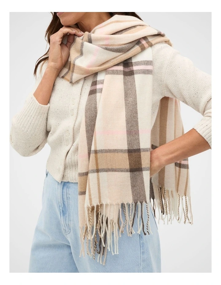 Check Scarf in Sandstone Multi image 2