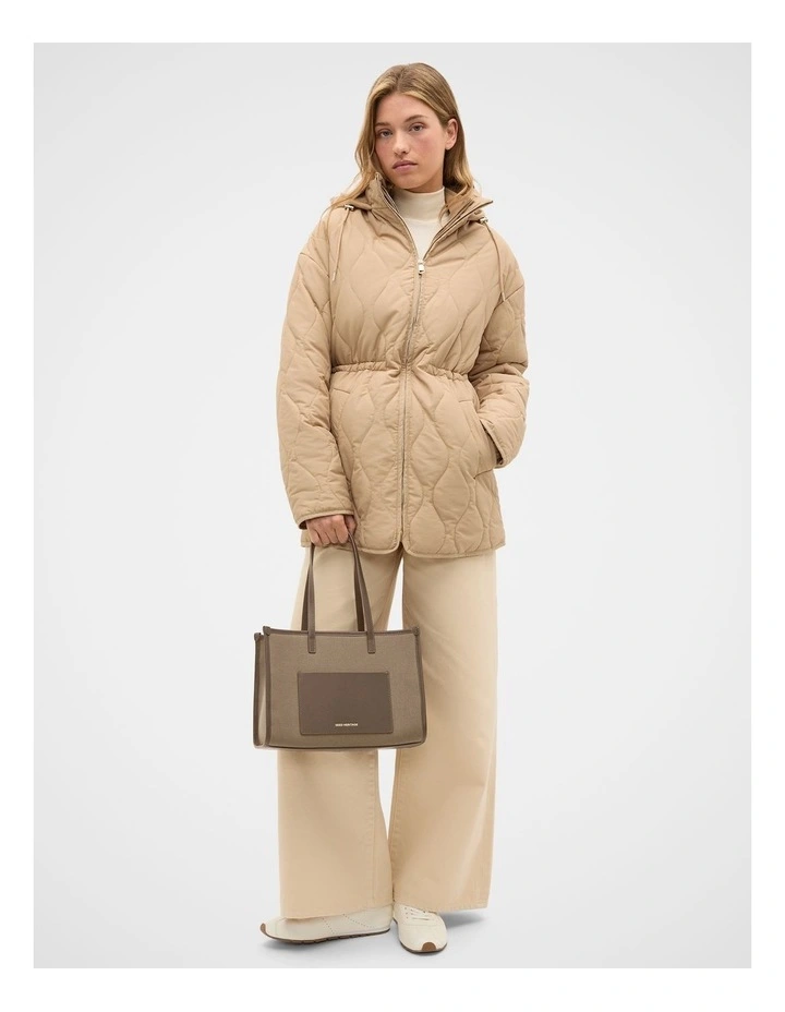 Leather Detail Carry All Mini Tote in Cocoa image 2