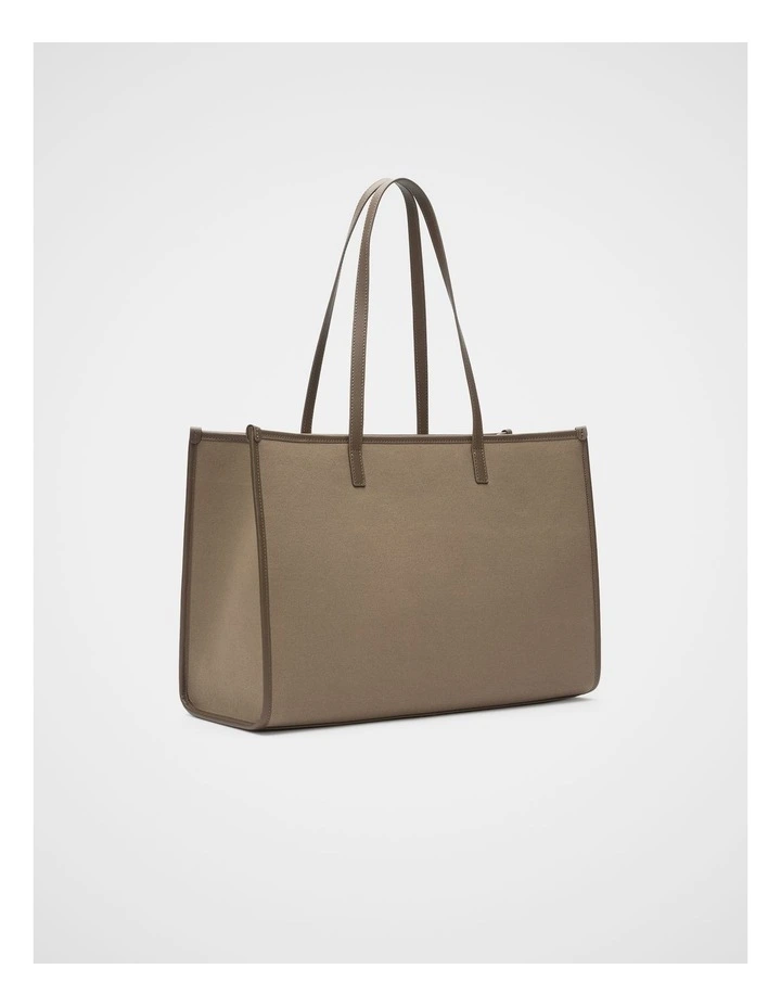 Leather Detail Carry All Tote in Cocoa image 3