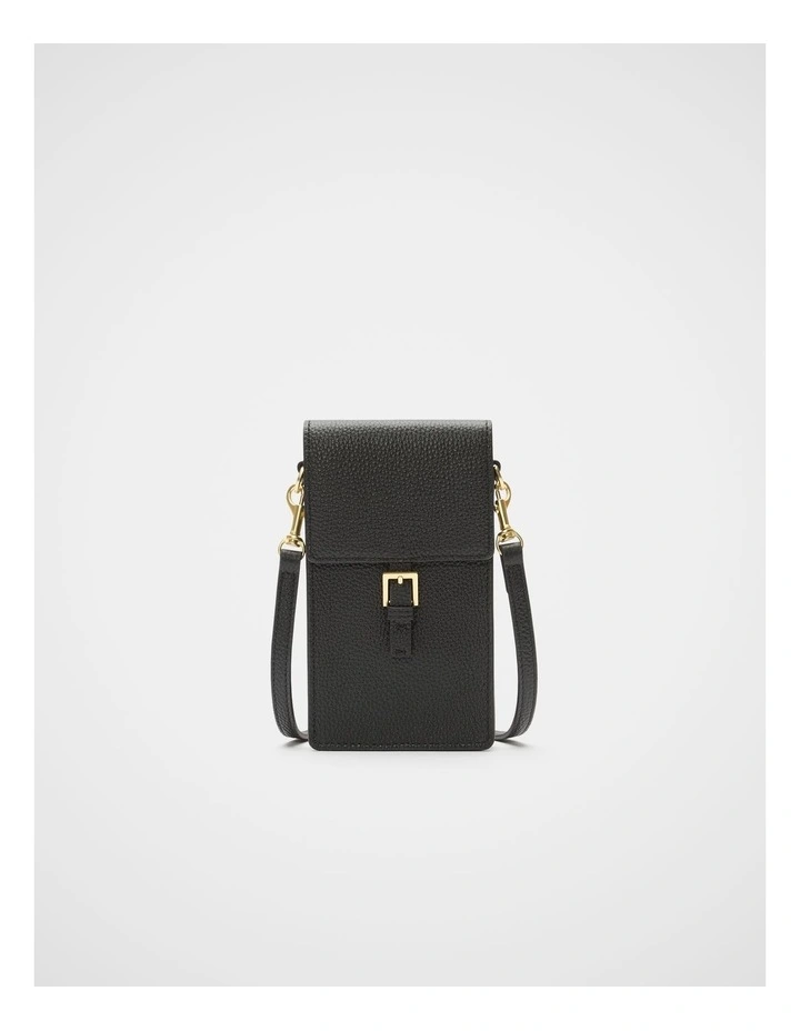 Leather Everyday Crossbody in Black image 1
