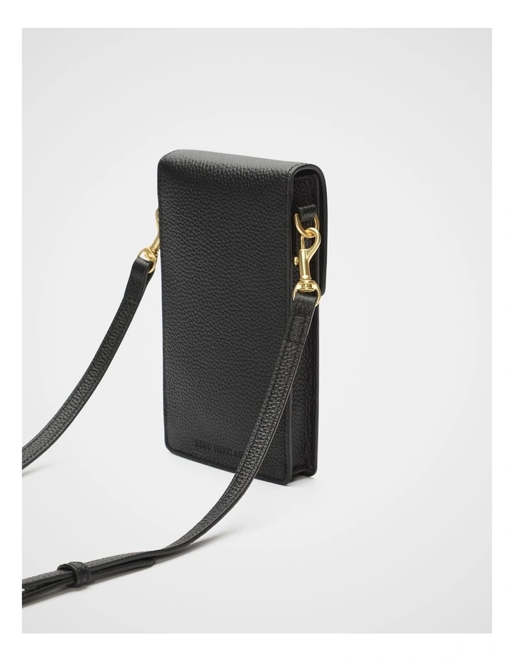 Leather Everyday Crossbody in Black image 3