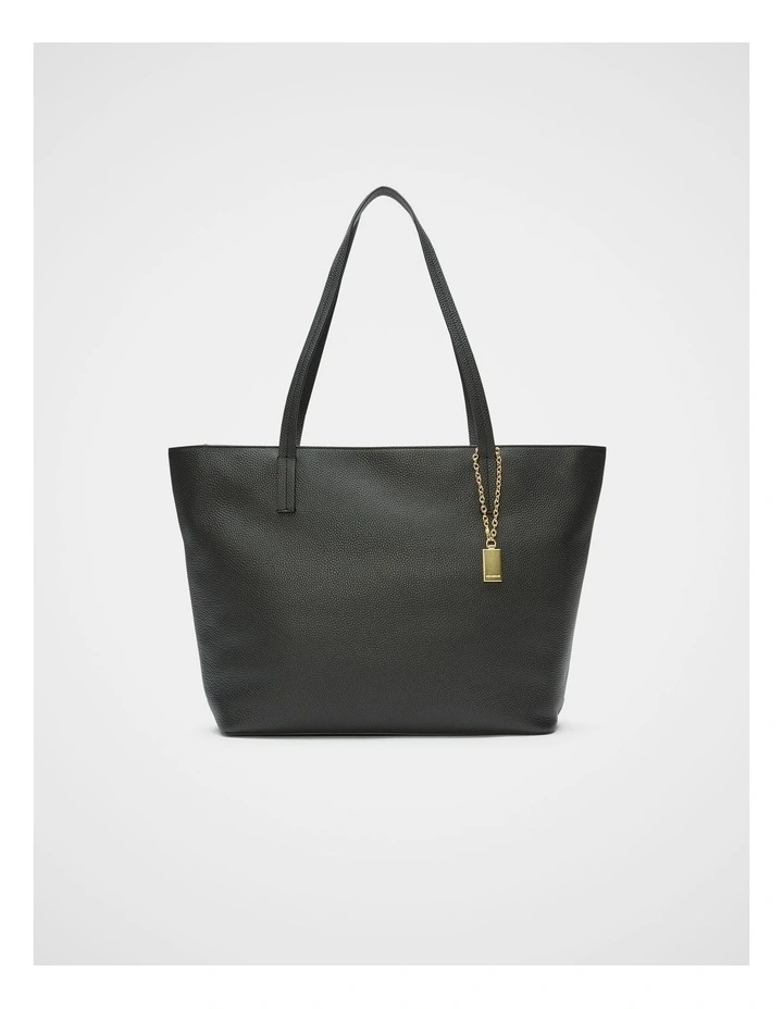 Leather Everyday Tote in Black image 1