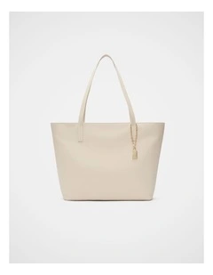 Leather Everyday Tote in Cream