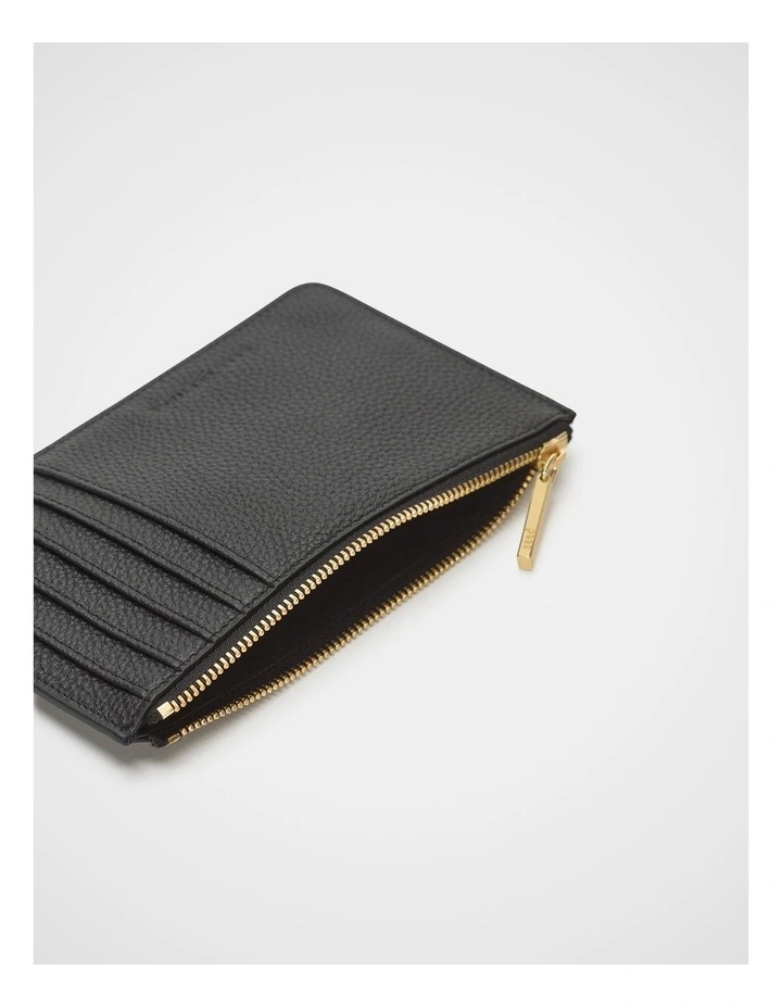 Leather Everyday Wallet in Black image 2