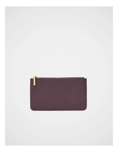 Leather Everyday Wallet in Plum Red