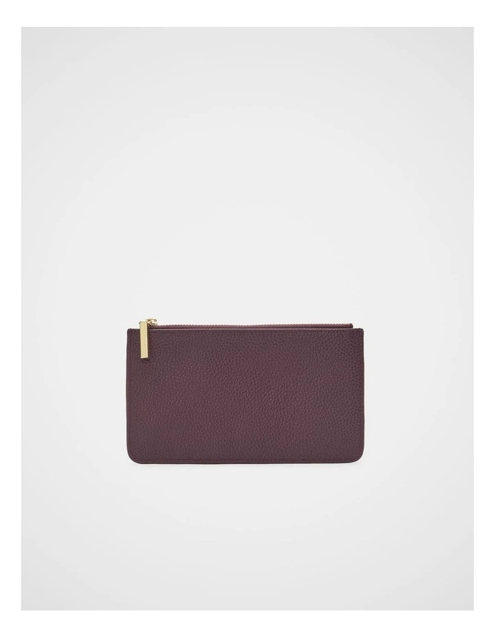 Leather Everyday Wallet in Plum Red image 1