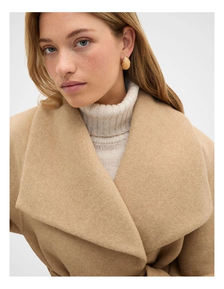 Round Resin Earring in Sandstone image 2