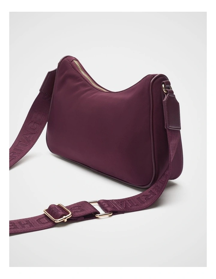 Tech Essential Crossbody Bag in Plum Red image 3