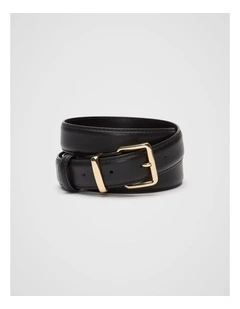 Cora Leather Belt in Black